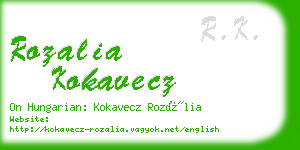 rozalia kokavecz business card